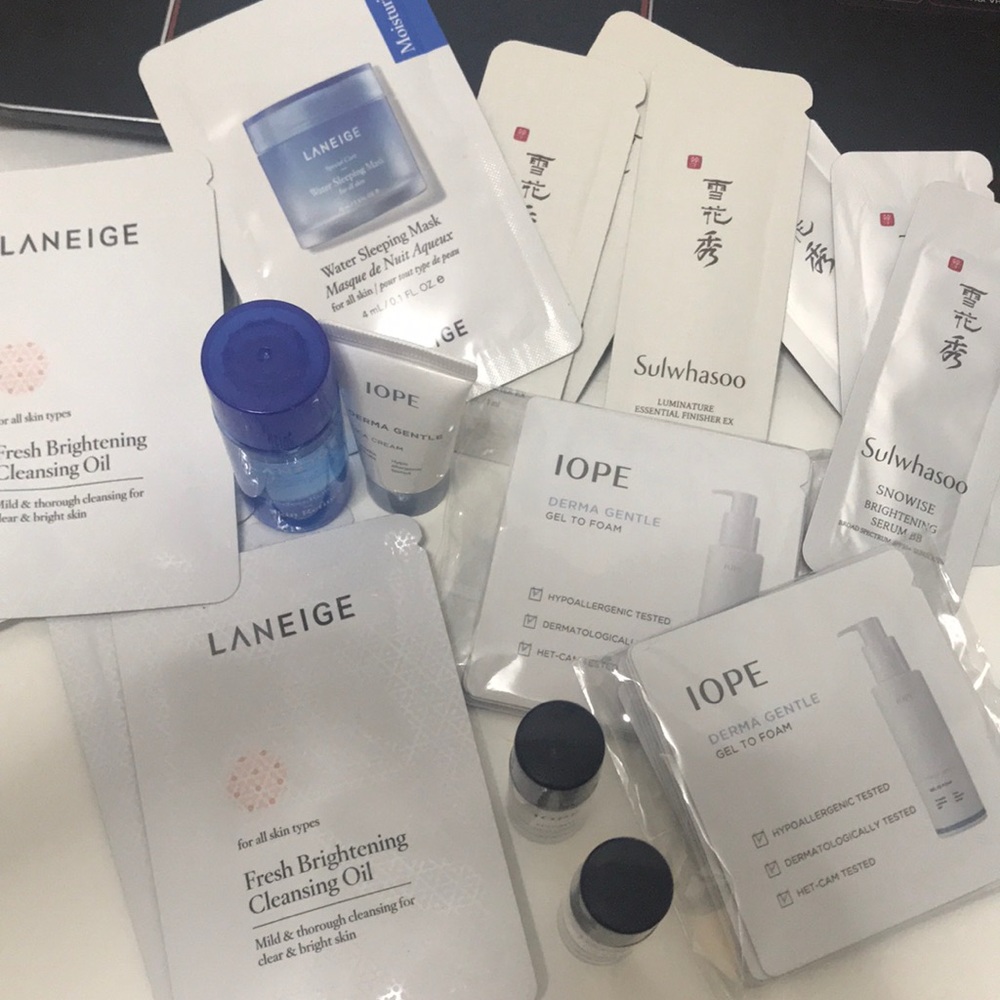 Korean Skin Care Samples (LANEGIE IOPE SULWHASOO)